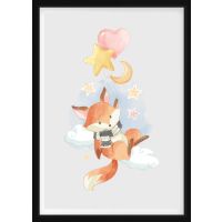 POSTER - Fox with star and moon