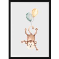 POSTERS - Monkey with balloons