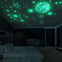 Wallsticker - Stars Moon and Dots / 435 pcs / Glow in the Dark