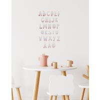 Wallsticker - ABC in Rainbow Colours