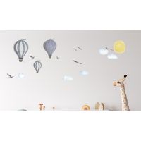 Wallsticker - Fairy Tale Balloons / Blue