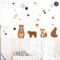 Wallsticker - Animals with Colourful Dots