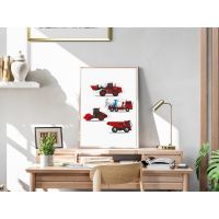 Poster - Red vehicles