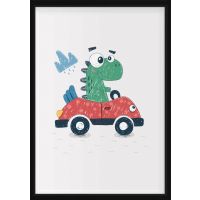 Poster - Dino in car