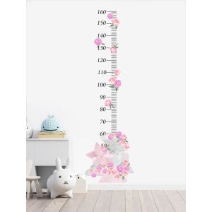 Wallsticker -  Height Measure /  Moon / Pink