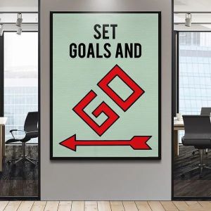  Poster - Motivational Inspiration Quote /  Set goals and Go